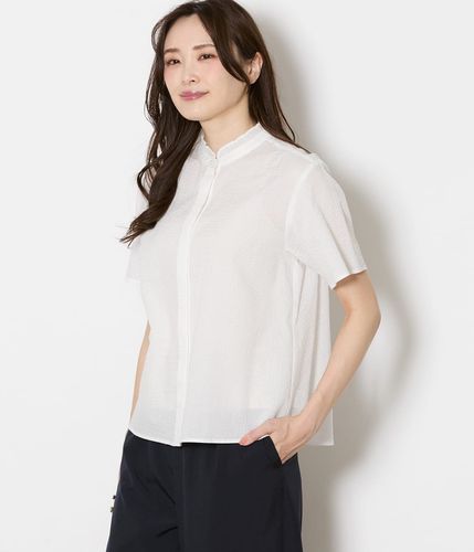 ハンマーサテン 切り替えTブラウス(26655542-2025)｜ファッション通販