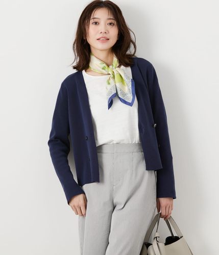 美品　23区　ニットジャケット セール】 ウールバルキーカラーミックス ニット （ニット