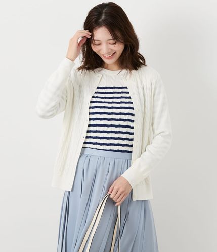 コットンナイロンミラノリブ Wブレストニットジャケット(51715533-2025