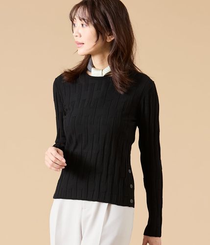 レーヨンストレッチ 袖切替え長袖カーディガン(71716903-2025