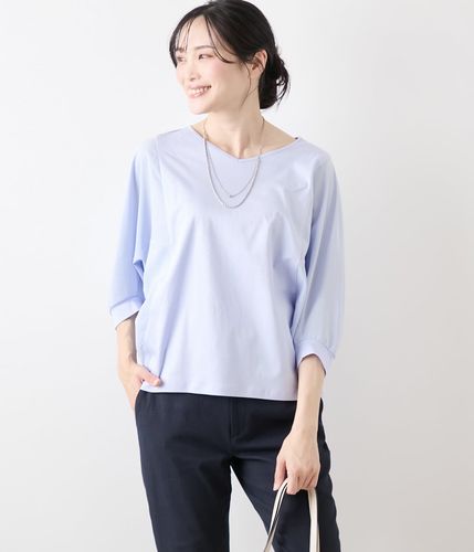 コットンナイロントリコット ラウンドヘムカットソー(51815616-2025