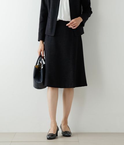 L】ウールシャドーチェック Aラインスカート(54212310-2024