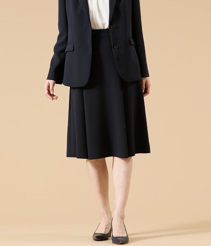 L】ポリエステルソフトクロス プリーツスカート(54213155-2024