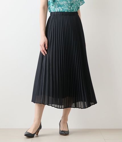 L】ポリエステルソフトクロス プリーツスカート(54213155-2024