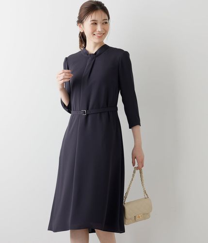 ソフトダンガリー 共地ベルト付き半袖ワンピース(71453810-2024