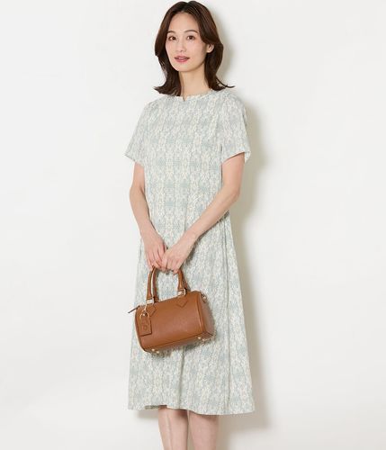 【新品未使用】Apolina 19AW ジャンヌドレスカーネーション L】ポリエステルライトジョーゼット ピンタックフレアワンピース