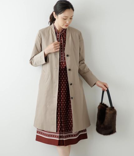 ナチュラルブライトクロス ノーカラー比翼コート(51552120-2024