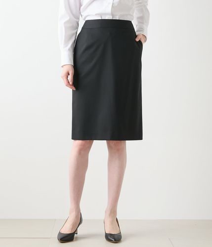 ウールシルクピンヘッド タックスカート(60216911-2025)｜ファッション