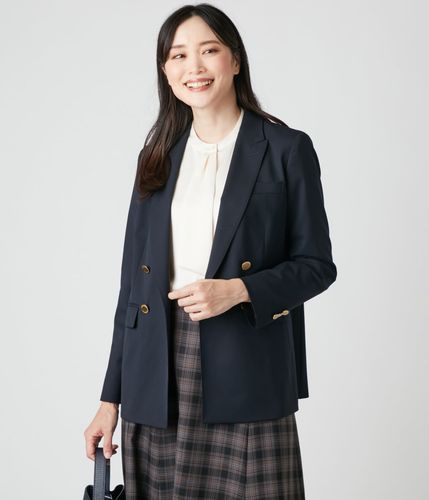 美品★スローブ イエナ★リネンライクツイルダブルブレストジャケット 追加》リネンライクダブルブレストジャケット | スローブ イエナ(SLOBE