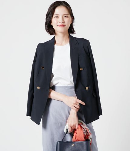 【laubeblanc】ダブルブレストブレザーブラウン laubeblanc】ダブルブレストブレザーブラウン