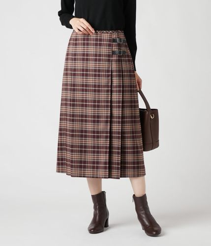 タータンチェック 6枚はぎフレアスカート(71253815-2024