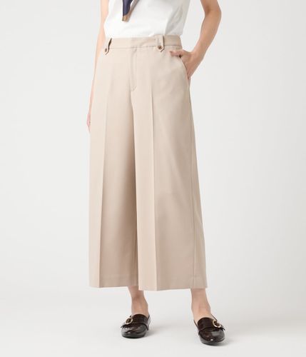 L】【ウォッシャブル】ストレッチ ガウチョパンツ(79326401-2025