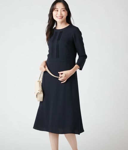 新品タグ付きトゥービーシック　ストレッチダブルクロス　ワンピース42　ネイビー 新品タグ付きトゥービーシック ストレッチダブルクロス ワンピース42