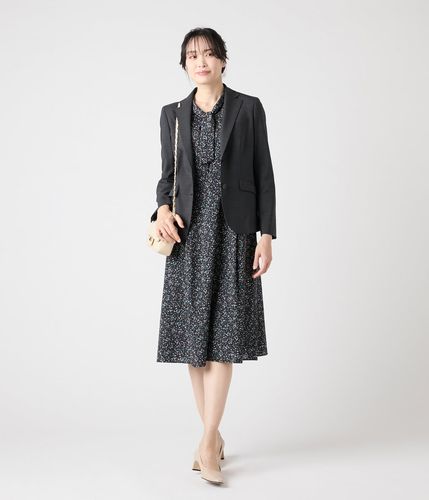 【新品】定価75,900円　レリアン　プリントボウタイワンピース　ブルー　13＋ 新品】定価75, レリアン プリントボウタイワンピース ブルー 13＋