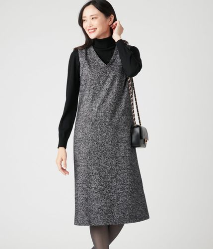 ライトツィード Vネックジャンパースカート(51483265-2024