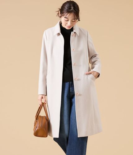 大きいサイズ！CPA/ステンカラー/ウール/アンゴラコート13 TALLサイズ