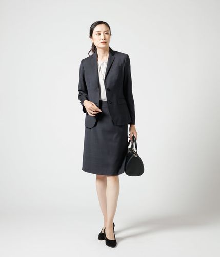 L】オンブレーチェック Aラインスカート(79229403-2023