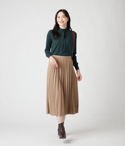 MARGARETHOWELL アコーディオンプリーツ　スカート　カシミヤ混 MARGARETHOWELL アコーディオンプリーツ スカート カシミヤ混