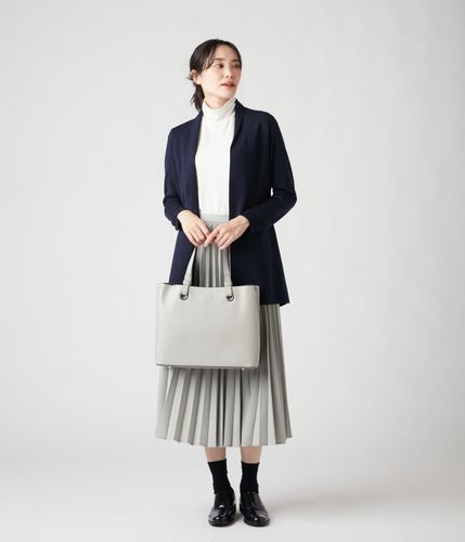 L】ウールライクトロピカル アコーディオンプリーツスカート