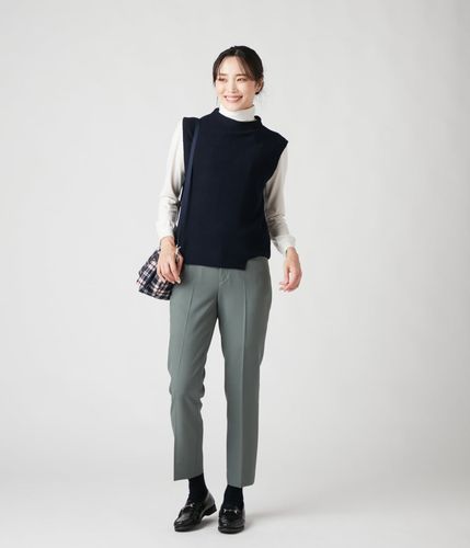 極美品 マークアンドロナ ボア ネックウォーマー ナイロン ボア リブニット 発熱裏ボア ネックウォーマー ニット ボア 発熱加工 あったか