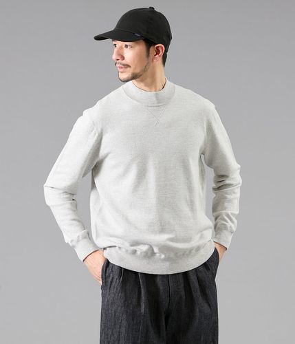 NY CARE FREE 長袖 モックネック ドレスTシャツ(ホワイト)(15608661