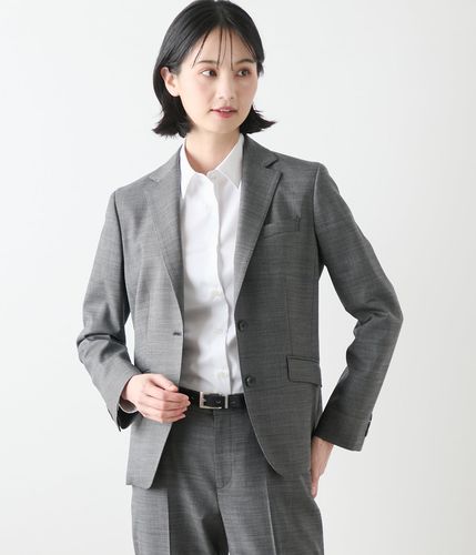 ウールシルクピンヘッド ノッチドラペル2釦ジャケット(60016911-2025