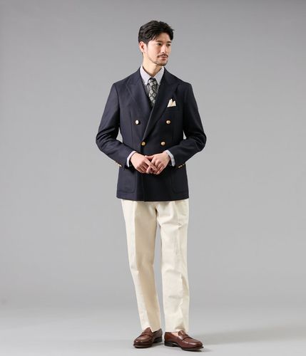 Loro Piana 365 バスケット ダブルブレストブレザー(85128152-2026
