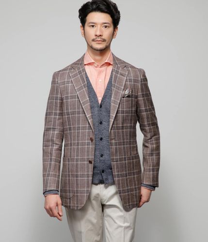 TG di Fabio カシミヤ混チェック ジャケット(85196253-2025