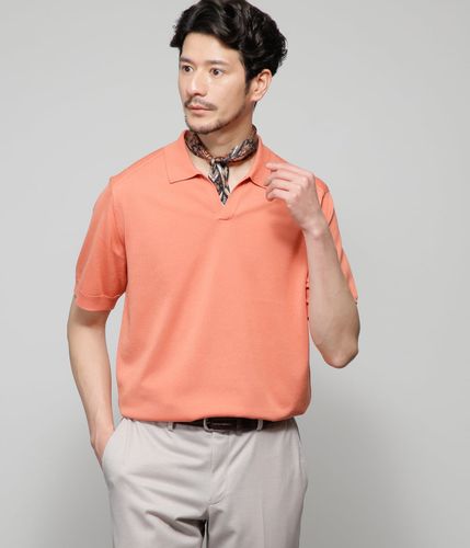 ニットポロシャツ コントラストニットポロシャツ - ネイビーブルー | ZARA Japan