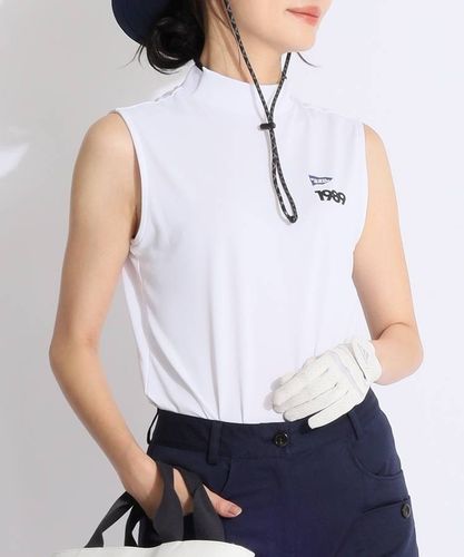 パーリーゲイツ PG 配色ロゴノースリーブポロシャツ レディースゴルフ