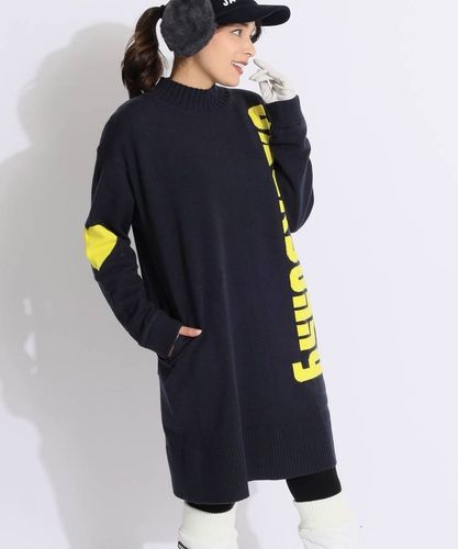 パーリーゲイツ PG バックロゴフーディニットワンピース レディース