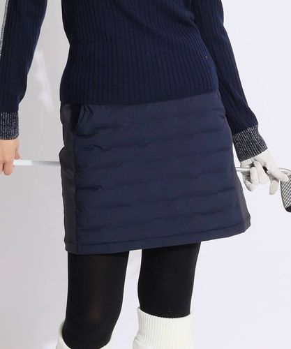 サイズ０/パーリーゲイツ✩⋆中綿キルティングスカート パーリーゲイツ PG 【発熱保温】裾フリル中綿スカート レディース