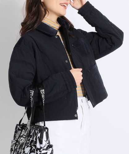 キャロウェイゴルフ　レディース　キルティング中綿ジャケット黒M キャロウェイ CA 【撥水】キルティング中綿コーチジャケット