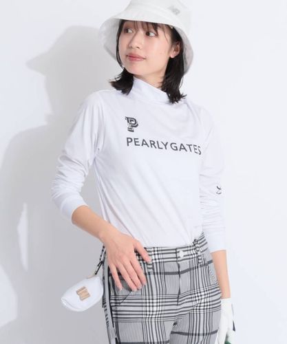 PG 【UPF50+】ロゴプリントモックネック長袖カットソー