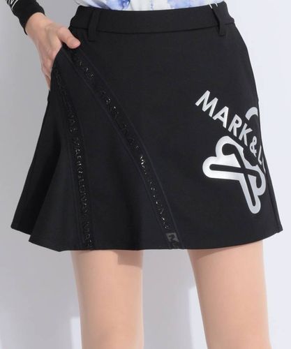 【マスターバニーエディション】ゴルフスカート 1 ブラック プリーツ ロゴ入 MASTER BUNNY EDITION（マスターバニーエディション） 【PREMIUM SALE