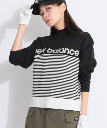 ニューバランスゴルフ NB スリーブ3Dロゴモックネックニット