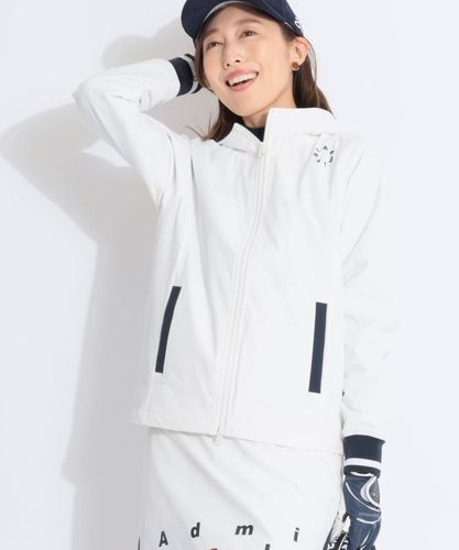 MARK & LONA フルジップジャケット ホワイト マーク＆ロナ ML パイピングラインフルジップジャケット レディース