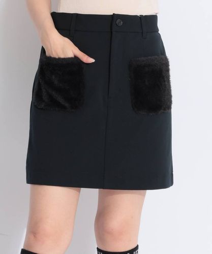 セントアンドリュース SA 【防風撥水】裾ファー切替ヘリンボーン中綿