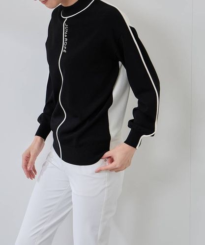 デサントゴルフ DE モノグラムロゴジャカードニットカーディガン