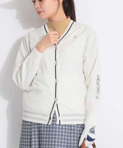 デサントゴルフ モノグラムロゴジャカードニットカーディガン　　新品未使用 デサントゴルフ DE モノグラムロゴジャカードニットカーディガン