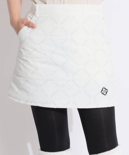 ニューバランスゴルフ NB 【耐風保温】配色ライン裾フリル中綿スカート