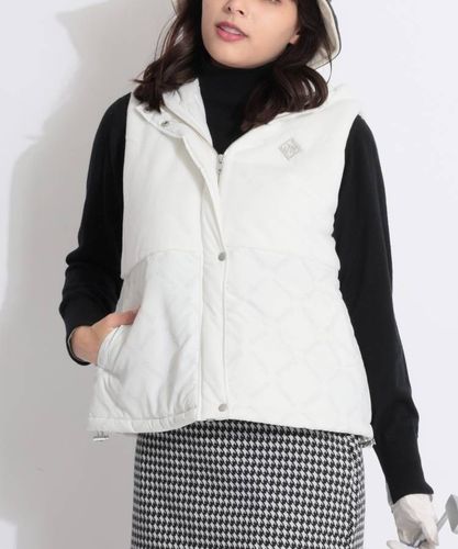 フィラゴルフ FG 【撥水保温】収納袋付きタータンチェック洗えるダウン