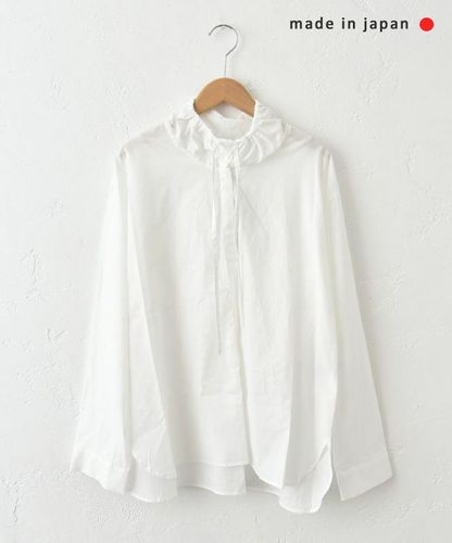 Wrapin nine 9｜【別注】バックギャザーコットンシャツ [[25028