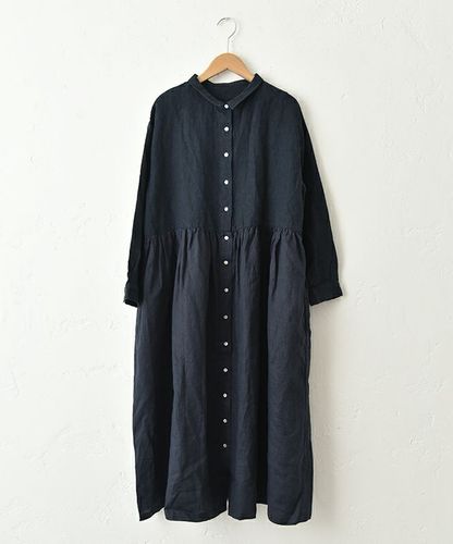 08Mab｜リネンオープンカラーワンピース [[CF-1225HF1327]][C] | ma28