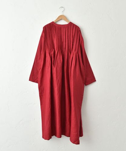 08Mab｜14番手×9番手リネンギャザーワンピース [[CF-825HF1249]][C