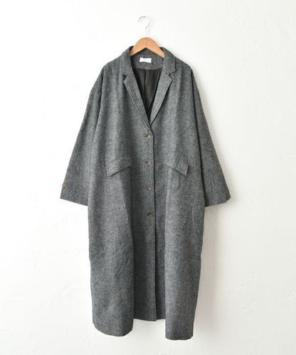 Wrapin nine 9｜フェイクリングウールテーラーミドルコート [[235535