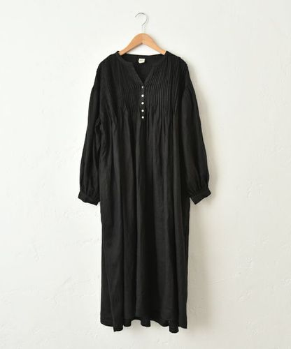 08Mab｜9番手リネンワイドピンタックワンピース [[CF-825HF1247]][C