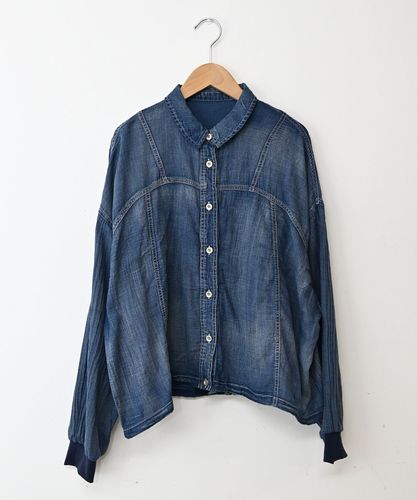 upper hights　ノーカラーデニムジャケット Our.｜ノーカラーデニムジャケット [[131342H]][C] | ma28 ONLINE STORE