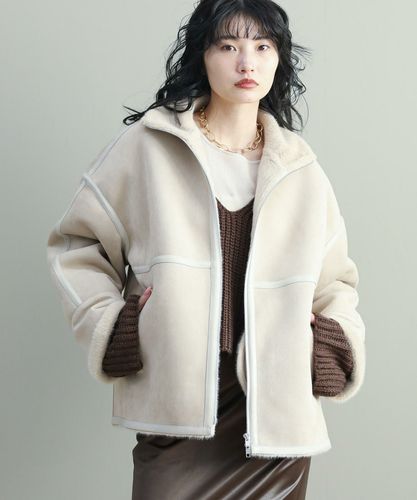 Gready Brilliantボアバイカラーフードジャケット | SEKIMIKI Online