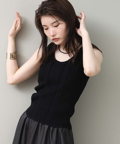 美品 YENN イエン ミックスハンドニットベスト ブラック The rejoiceMIXハンドニットベスト【YENN】 | SEKIMIKI Online